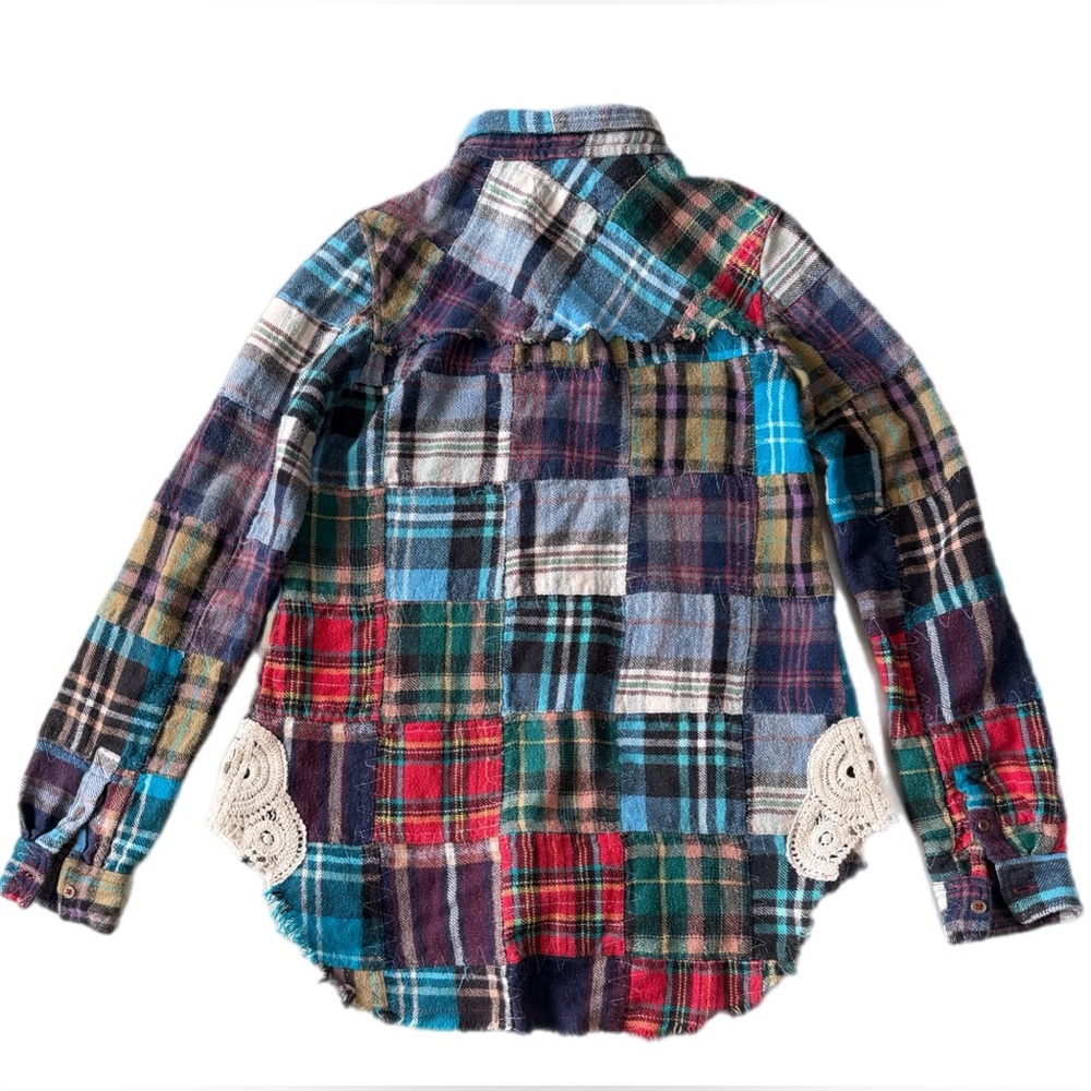 We The Free Lost In Plaid Patchwork Medium Great used condition button up top - Picture 12 of 14